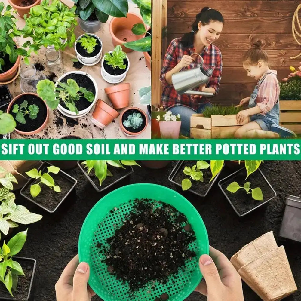 Plastic Garden Soil Sifter Sieve – Compost & Rock Separator