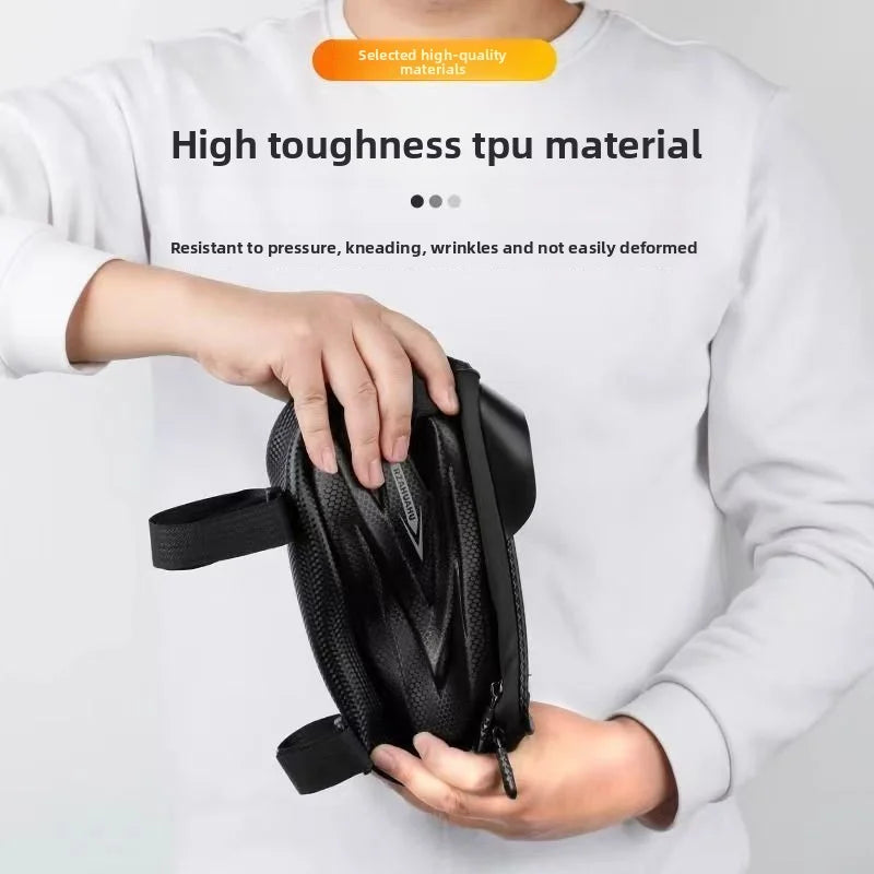 Bicycle bag, front beam bag, mountain road bike, pipe hanging bag, mobile phone bag, waterproof riding accessories Oasis Select