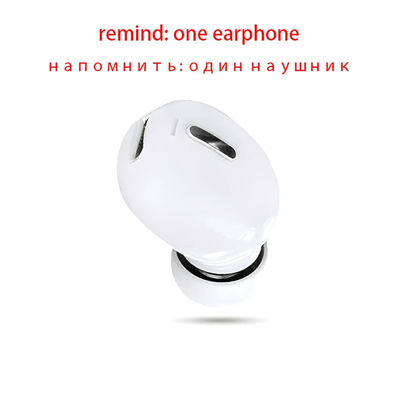 New Wireless Earphones Bluetooth 5.0 Headphones With Mic in-Ear Sports Waterproof TWS Earbuds Bluetooth Handsfree Single Headset Oasis Select One White