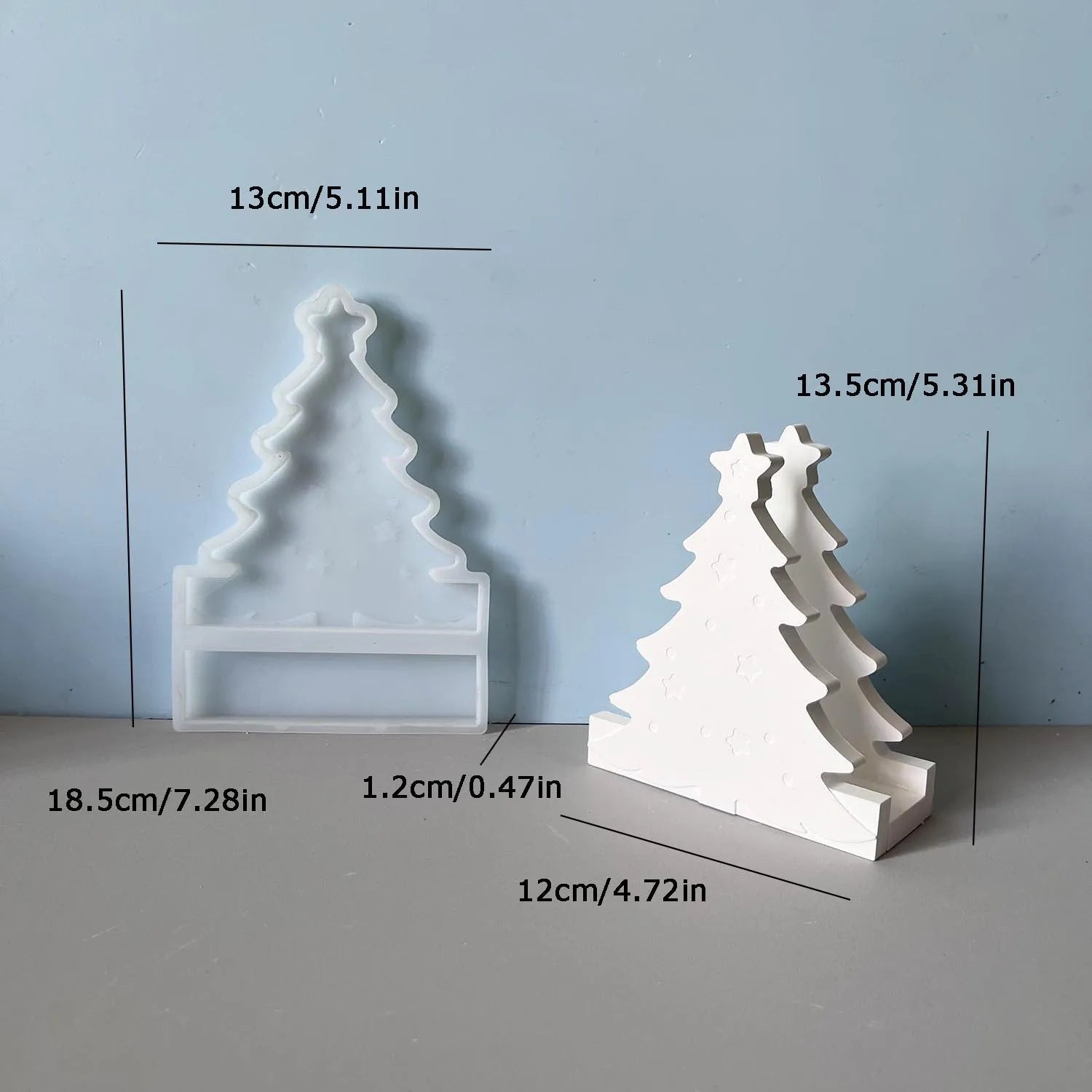 Gypsum Drip Mould Versatile Prayer Holder Mold Christmas Tree Mold Holiday-Themed Christmas Tissue Box Mould For Living Room Oasis Select B