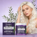 Deep Repair Purple Hair Mask Natural Tea Tree Extract Neutralize Yellow Nourishing Dry Improve Elasticity Smooth Hair Care Mask Oasis Select 100g x2 boxed