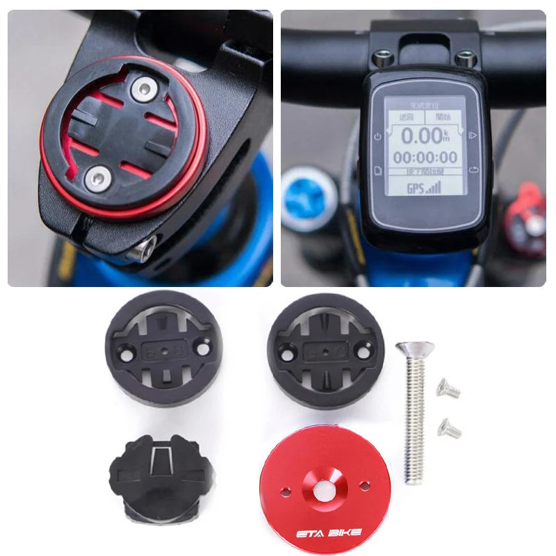 Cycling GPS Mount Bracket MTB Road Bike Bicycle Computer Holder Stem Top Cap for Garmin/viGPSPORT/Blackbird/Cat Eye/Bryton Oasis Select