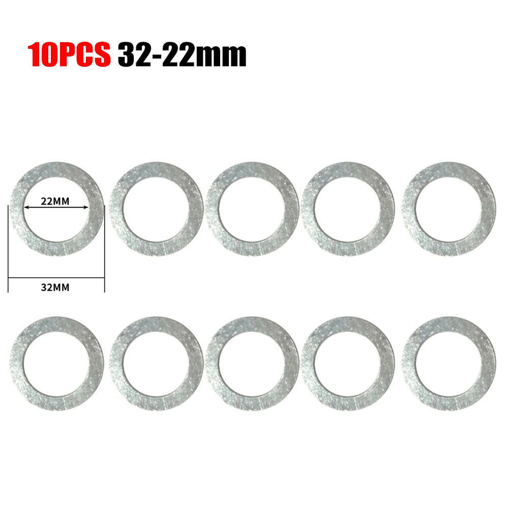  10pc Circular Saw Blade Reducing Rings Conversion Set For Ring 16/20/22/25.4/30/32MM Cutting Disc Grinder Woodworking Tools Oasis Select 32-22MM