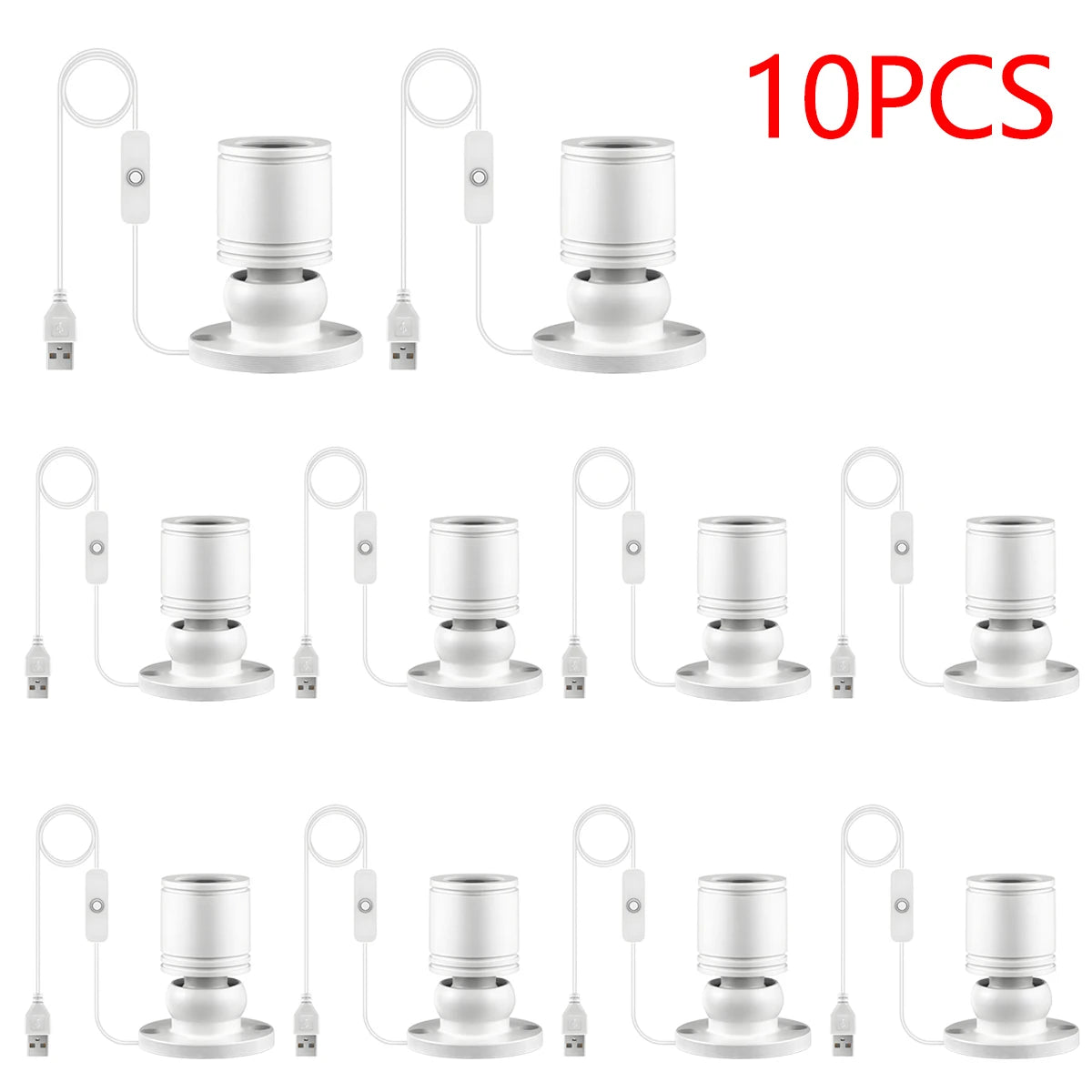 USB 5V 2-10pcs SpotLight Decor Lights for Wine Closet Anime Character Display Shelf Collectibles Souvenirs Cabinet Downlight Oasis Select 10x White Shell Neutral White Light