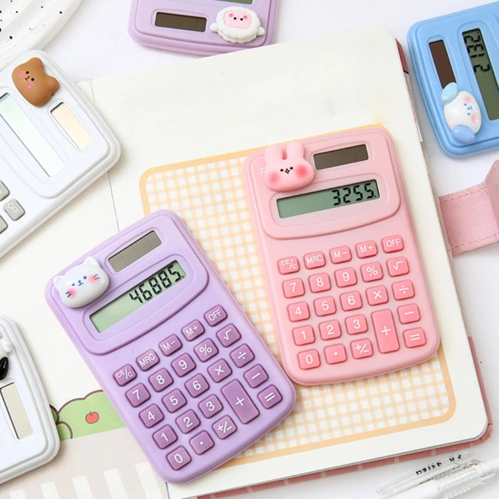 Cartoon Cute Calculator Fashion Mini Portable Small Calculator Portable Office Computer for Primary School Students Oasis Select