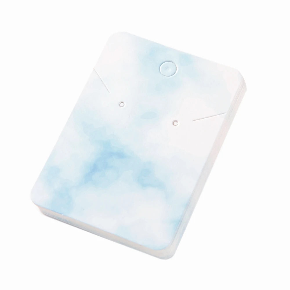 50pcs Marble Earring Display Cards Holder for Necklace Jewelry Packaging Selling Organizer Small Businesses Material Supplies Oasis Select 2 Blue
