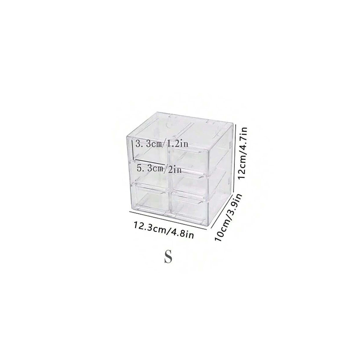 Acrylic Large Capacity Drawer Transparent Divided Beaded Storage Box DIY Handmade Jewelry Display Box Oasis Select S-6grids