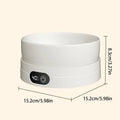 Heated Water Bowl for Dogs 4 Temperature Settings Pet Drinking Plate Thermal Dog Water Bowl for Chickens Ducks Animals Puppy Oasis Select White