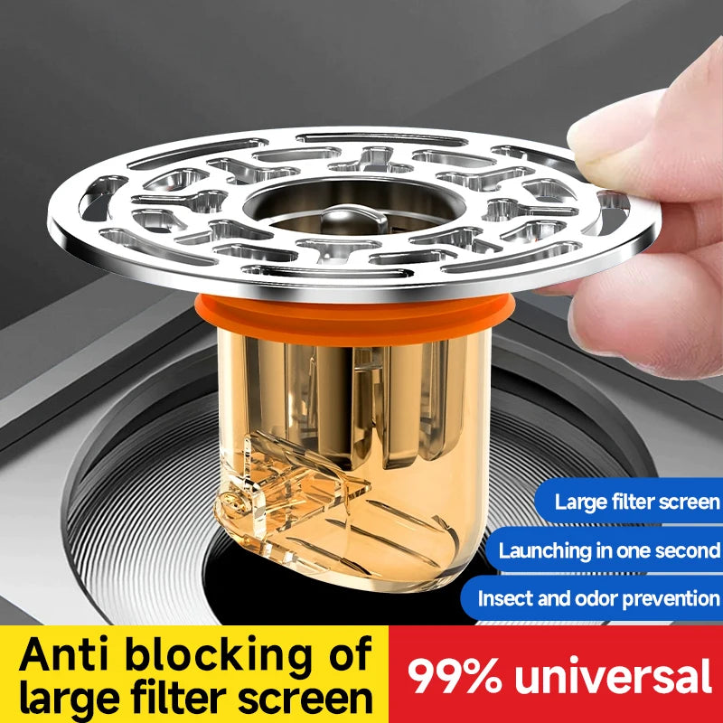 Magnetic Self-Closing Odor and Insect Proof Floor Drain Core Deodorant Anti-Odor No Smell Bathroom Toilet Sewer Shower Drain Oasis Select