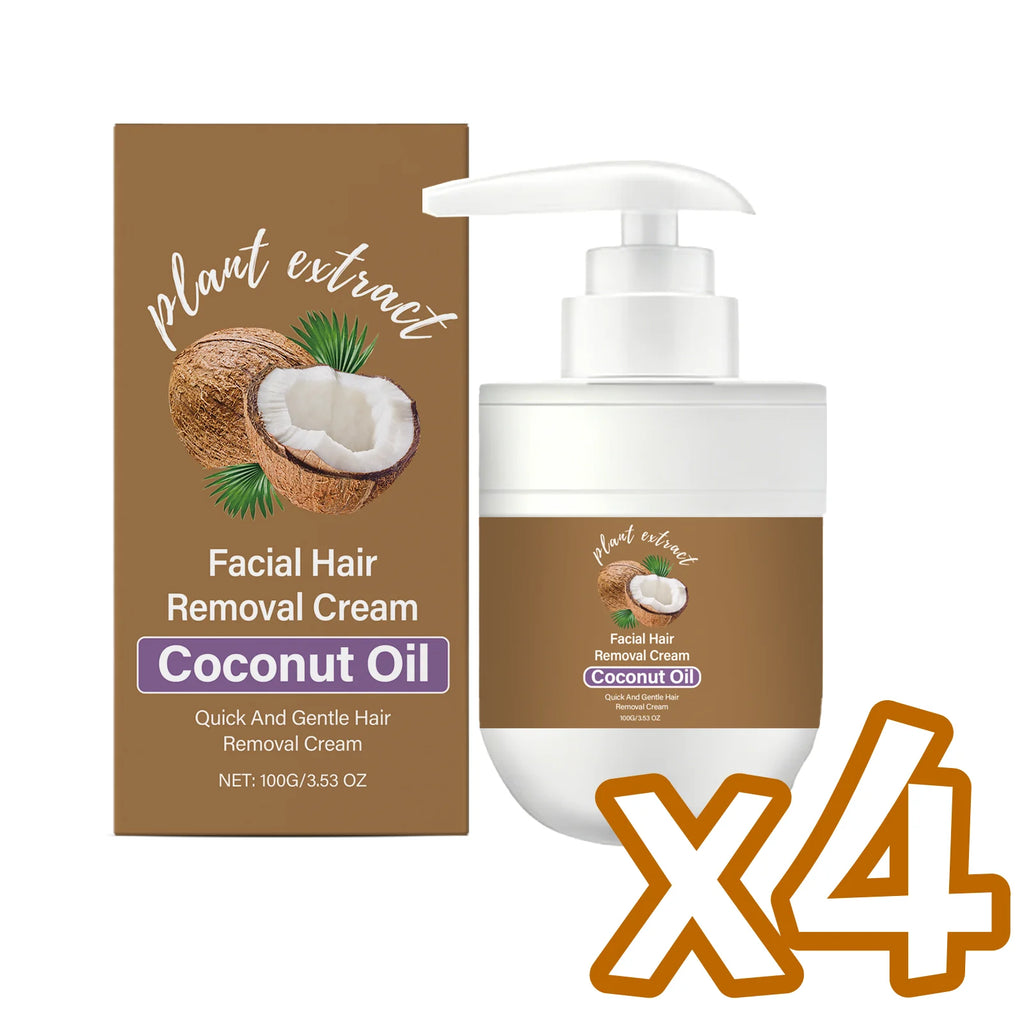 Coconut Hair Removal Cream – Painless, Gentle & Moisturizing Hair Removal Cream Oasis Select 100g Boxed x 4