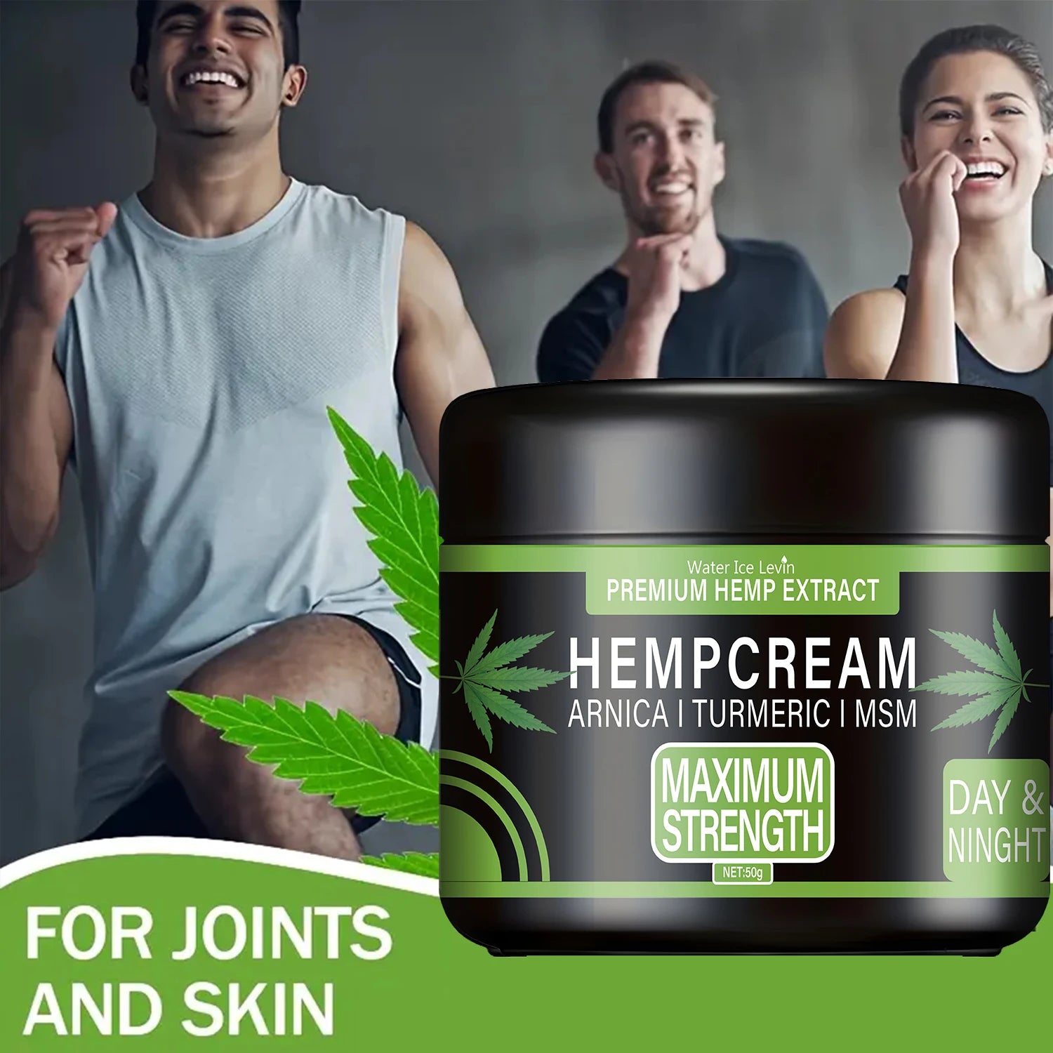 Premium Hemp Extract Cream with Arnica, Turmeric & MSM for Soothing Skin Relief, Nourishing & Moisturizing. Oasis Select
