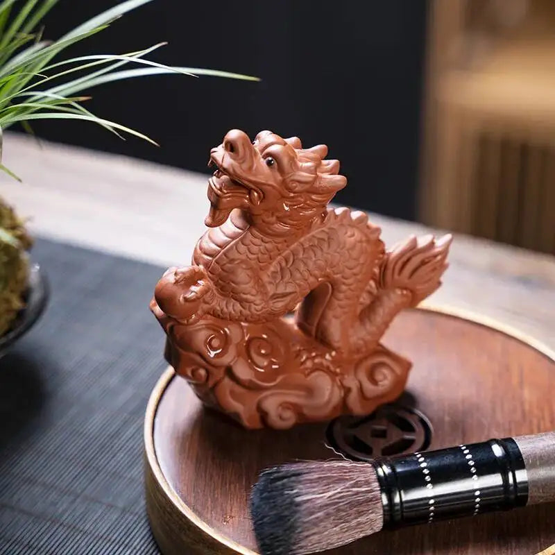 Zisha Twelve Zodiac Creative Tea Pet Ornaments Nurturable Tea Play Tea Accessories Cute Zodiac Small Ornaments Oasis Select