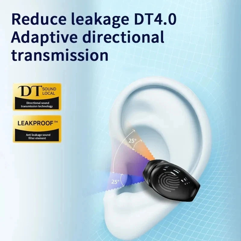 Wireless Ear Clip on Headphones TWS Bluetooth 5.3 Earphones Single in-Ear HiFi Stereo Touch Control Sports Headset with Mic Oasis Select
