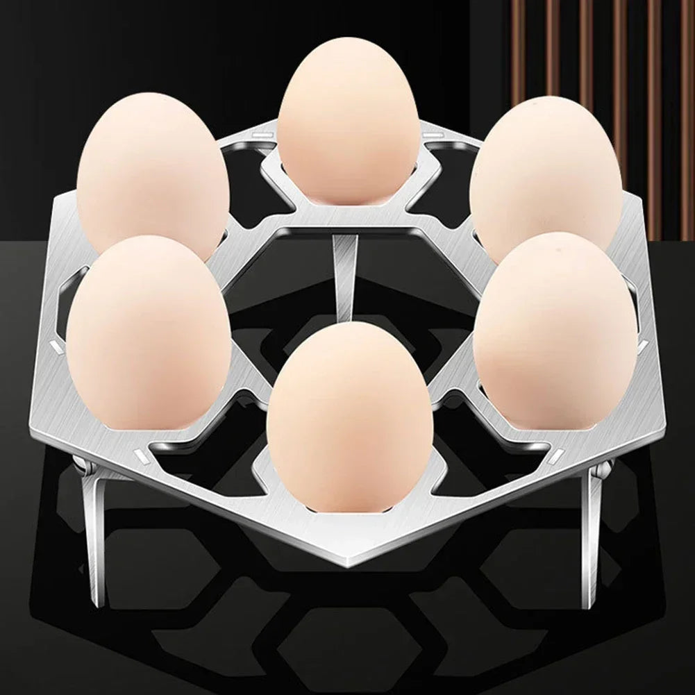 Stainless Steel Egg Steamer Rack Stackable Trays for Pot Cooking For Combo Multi Hole Design Suitable for Multiple Foods Oasis Select