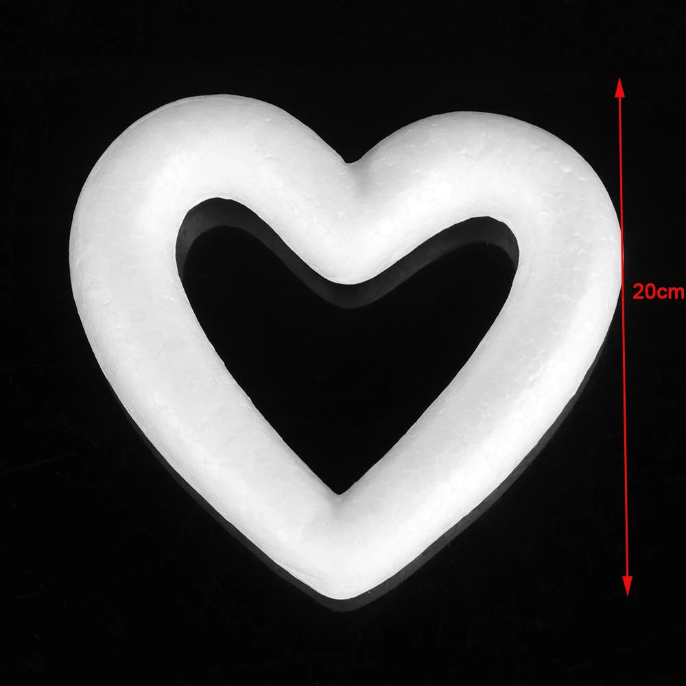 4/6/8/10 inch DIY Practice Heart Shaped Model Cake Foam Mold Polystyrene Sugarcraft Dummy Party Kitchen Accessories Oasis Select 20cm