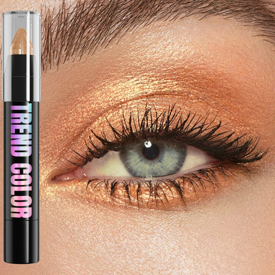 KAFURUX 24-Color Glitter Eyeshadow & Highlighter Pencil Waterproof