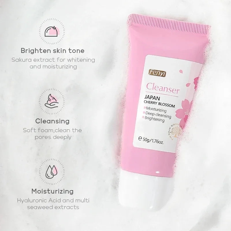 Vitamin C Facial Cleanser Skin Deep Cleansing Moisturizing Blackhead Removal skincare Face Wash Foam Face Cleanser Skin Care Oasis Select