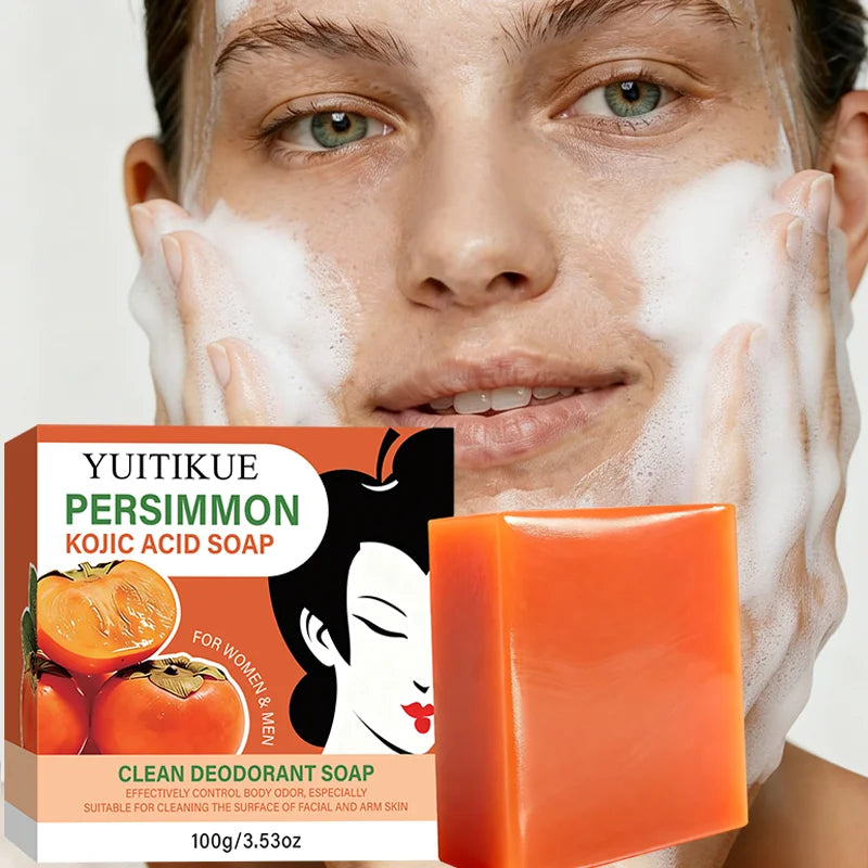 YUITIKUE Kojic Acid Deodorant Soap – Persimmon & Collagen 100g