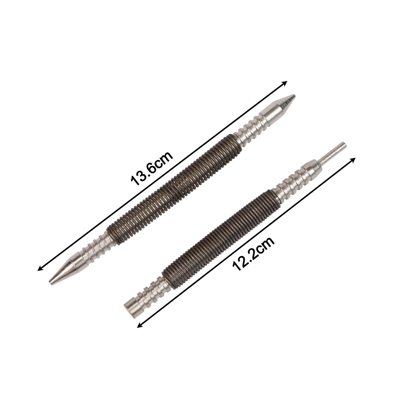 2pcs Spring Tool Hammerless Nail Set Center Punch Positioning Fixer 3500 PSI Hinge Pin Nail Woodwork Drill Bit Door Pin Removal Oasis Select
