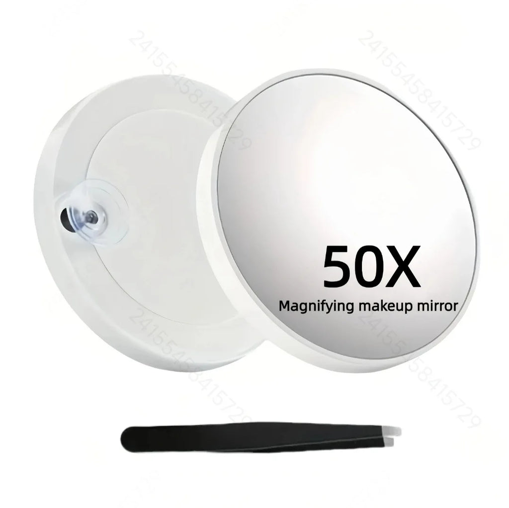 50X Magnifying Mini Mirror Portable Suction Cup Handheld Cosmetic Mirror Clarity on-the-Go Beauty Precision Magnifying Mirror Oasis Select