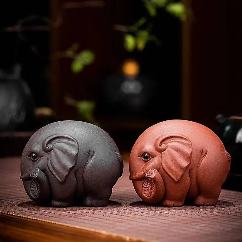 Tea Pet Purple Clay Wealth-attracting Ornament Elephant Tea Play Tea Table Auspicious Elephant Ornament Oasis Select