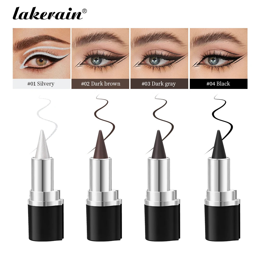 Lakerain Long-lasting Gel Eyeliner Soft Waterproof And Sweat-proof Matte Black Silver Brown Eye Liner Pen Makeup Cosmetic Oasis Select Set