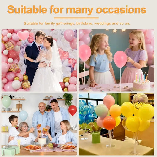 100pcs Transparent Balloon Sticks & Cups | Reusable Party Holders Balloon Holder Sticks Oasis Select