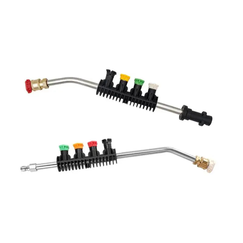 Pressure Washer Extension Wand 30° Curved For Karcher And Lavor 1/4" Quick Connect Power Lance Extension Wand With 5 Nozzles Oasis Select