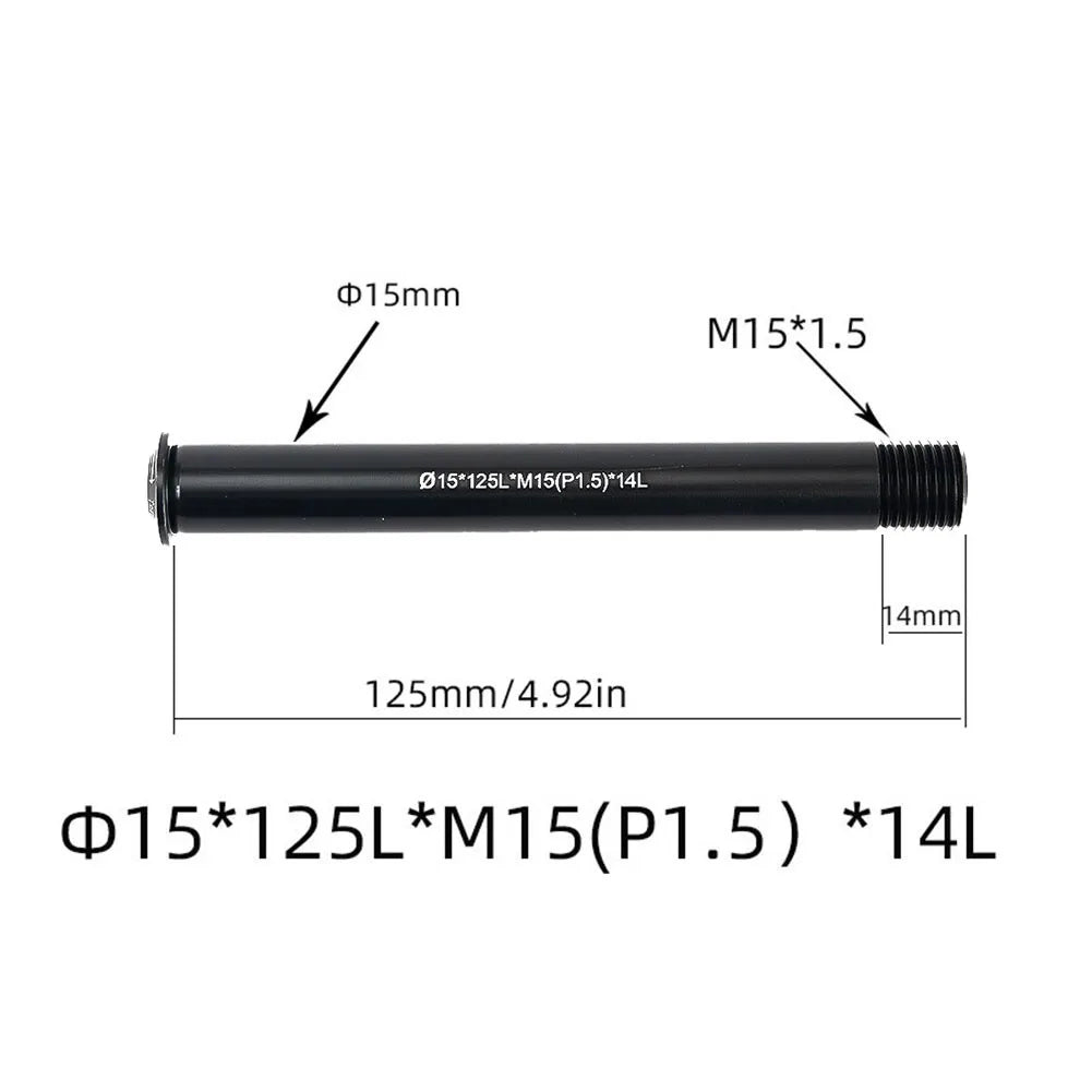 Bicycle Front Hubs Tube Shaft MTB Road Bike Quick Release Thru Axle Skewers For Replacement Front/Rear Thru Axle M15 /M12 Oasis Select 15x125LxM15 (P1.5)x1