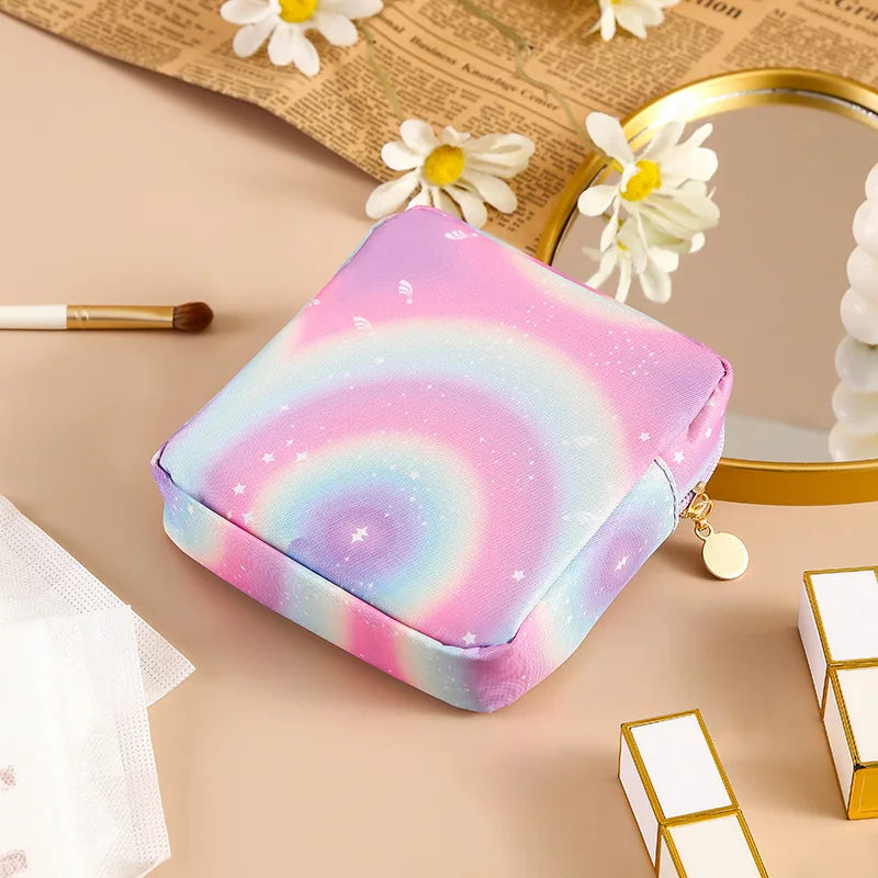 Gradient Waterproof Sanitary Pad Pouch & Mini Cosmetic Bag