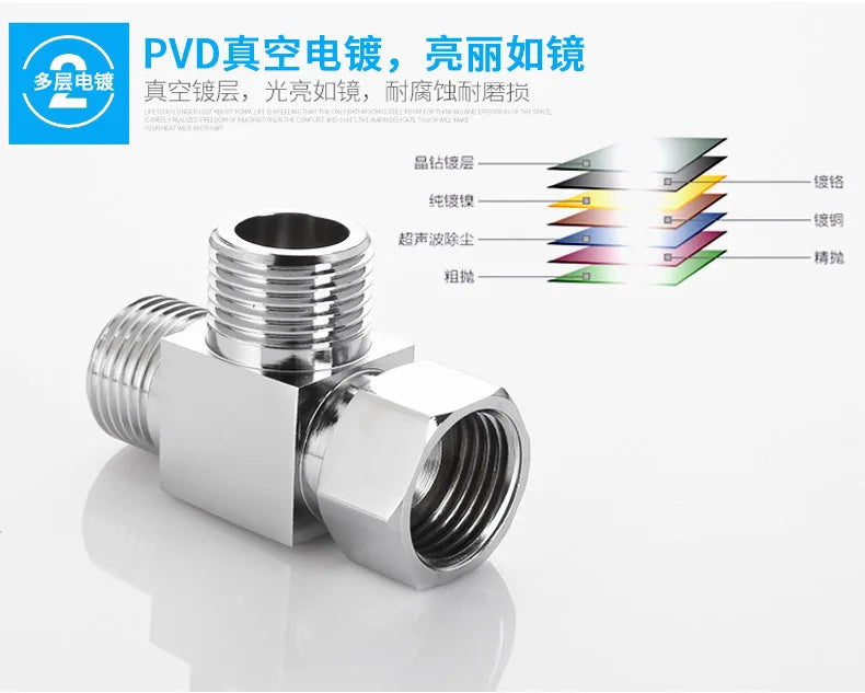 4 Points Faucet Inlet Valve G1/2 Brass Triangle Valve Heater Water Stop Valve Bathroom Toilet Washing Machine Universal Switch Oasis Select