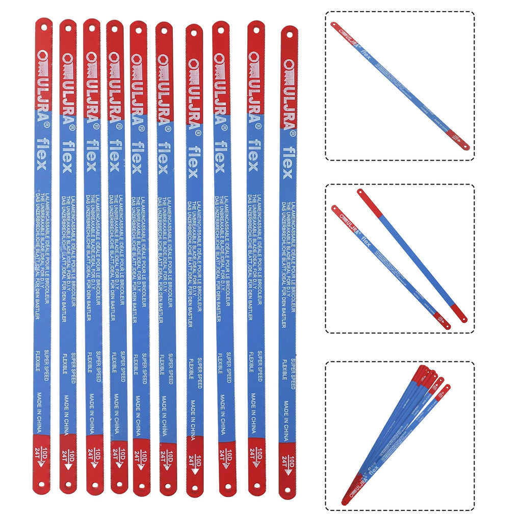10Pcs/Set 14T/18T/24T Hacksaw Blade 300mm M35 Steel Hand Saw Blades Bi-Metal For Meat Wood Cut Hand Tool Oasis Select