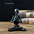 Skull Figurines Skulls Gothic Room Decor Horrible Ghost Resin Skeleton Sculptures for Interior Home Decorations Oasis Select Black C China Mainland