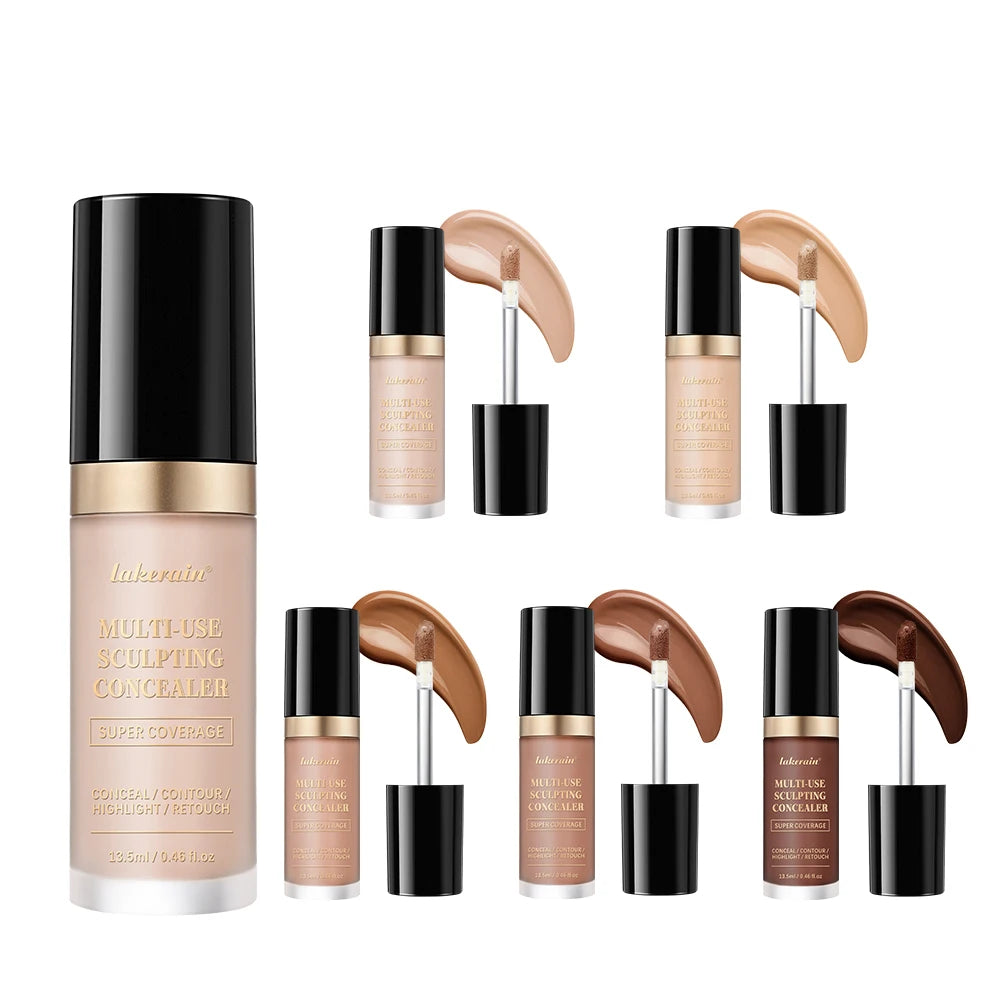 Multi-Use Foundation Long-lasting Matte Waterproof Oil Hight Full Coverage Highlight and Retouch Face Makeup for Women Lakerain Oasis Select