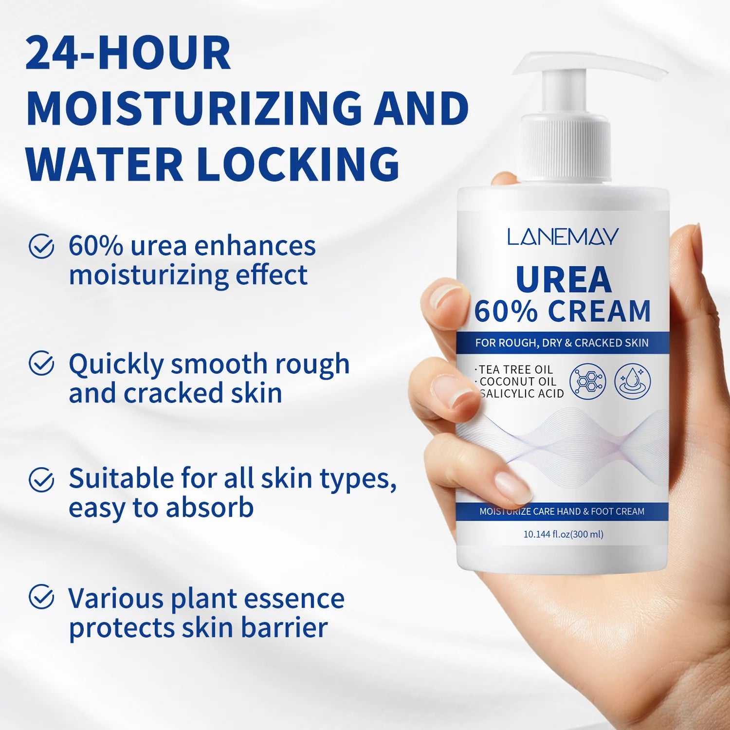 2-Pack Urea 60% Hand & Foot Cream – Tea Tree & Salicylic Acid