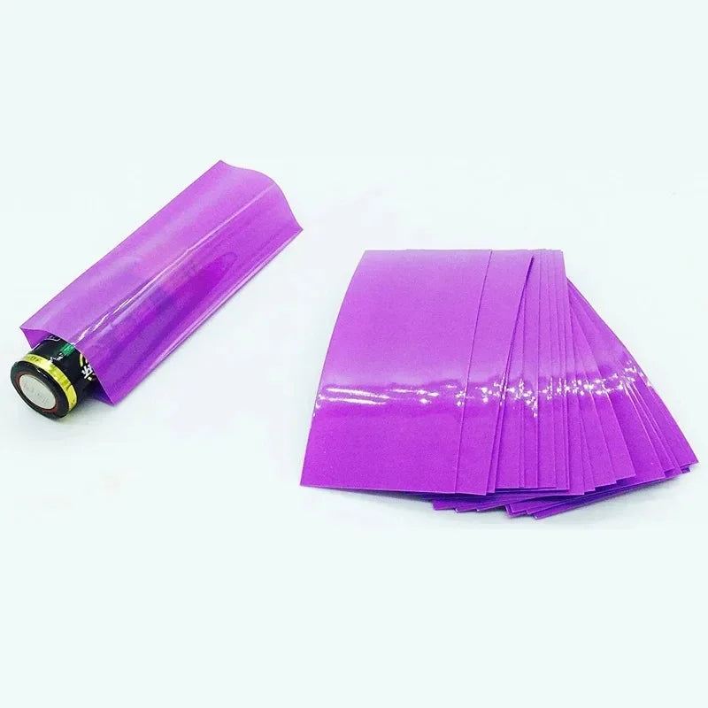 100Pcs Flat PVC Heat Shrink Tubing Battery Wrap For 18650 Lithium Battery Heat Shrink Tube Assorted Kit Self-Adhesive Insulator Oasis Select