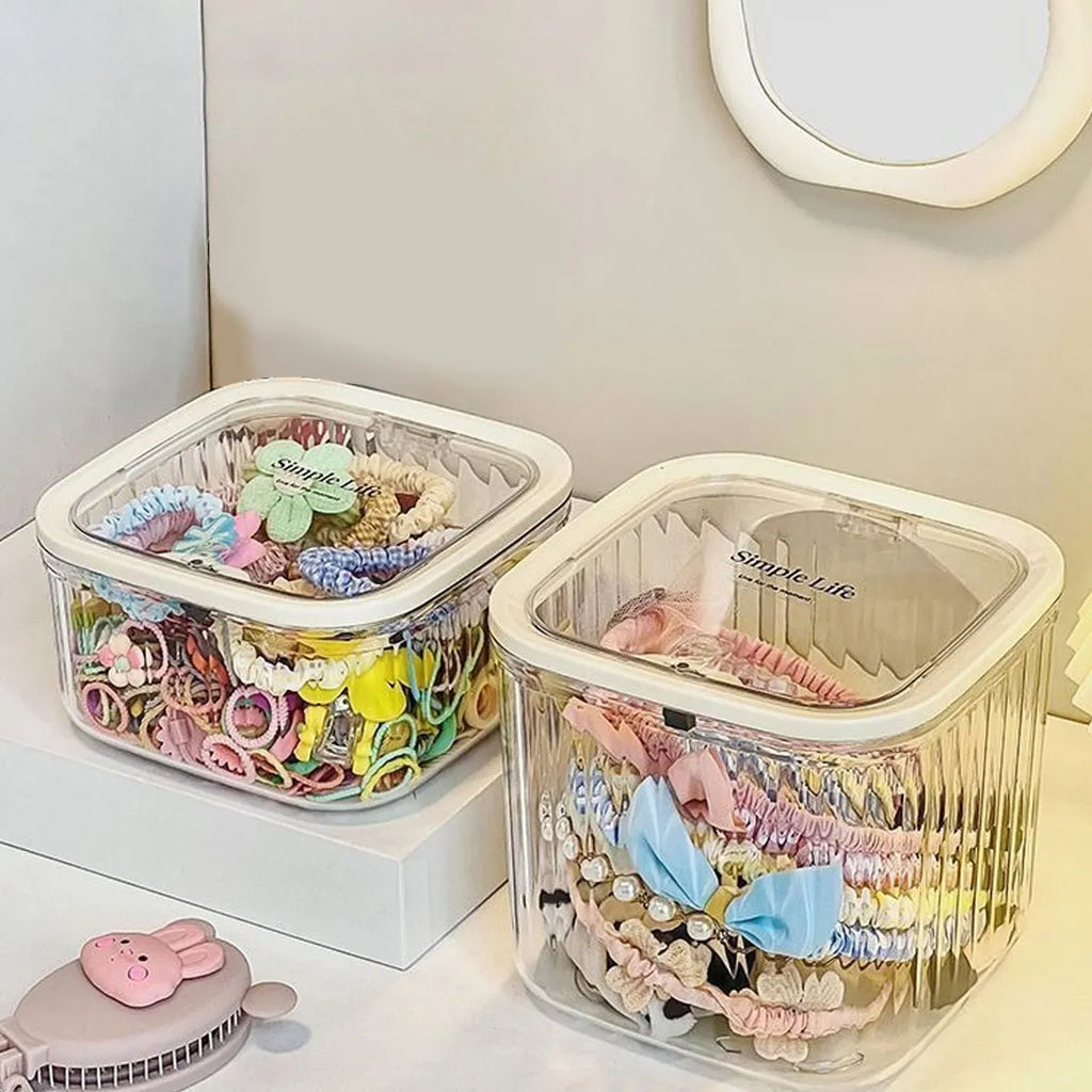 Transparent storage box, laundry bead storage box, storage container for hair rings and hair clips, desktop miscellaneous box Oasis Select