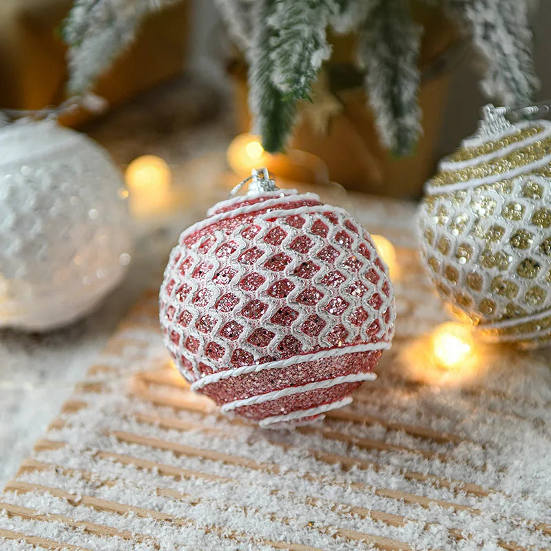 8CM Foam Christmas Ball Ornaments – Tree Pendant Decorations