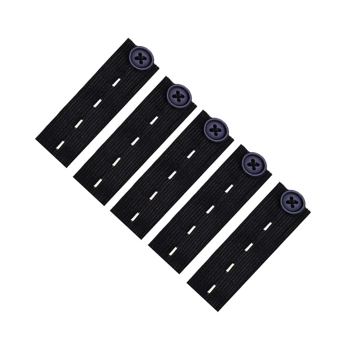5pcs of pants extender buttons, multi-level Adjustment, unisex waist belt, for jeans skirts maternity use, DIY sewing supplies Oasis Select black 5PCS