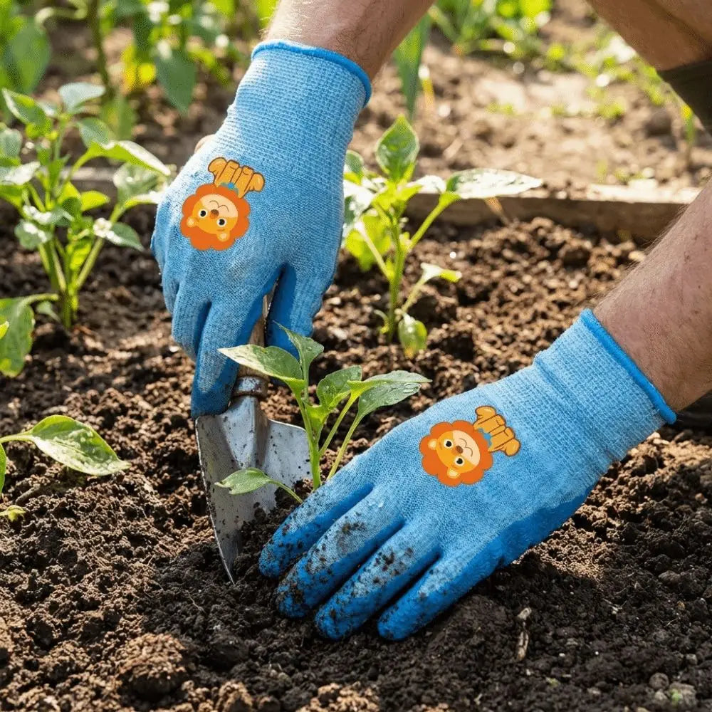 Waterproof Beach Gloves Non-Slip Cartoon Animal Pattern Gardening Gloves Breathable Puncture-resistant Safety Gloves Oasis Select