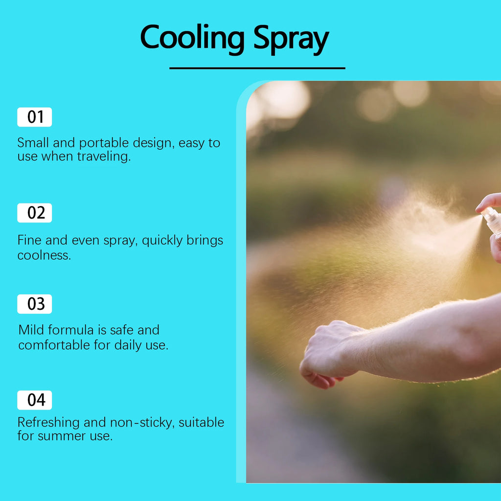 Jaysuing Portable Cooling Spray – Instant Summer Cooling Relief Body Cooling Spray Oasis Select