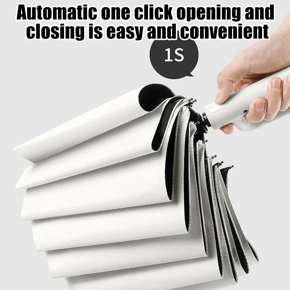 Windproof Foldable Inverted Umbrella UPF 50+ UV Protection