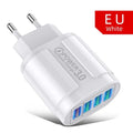 48W QC3.0 Quick Charger 4USB EU Standard Travel Portable 4 Port Fast Charging Suitable For Android iPhone Xiaomi Other Devices Oasis Select EU Plug