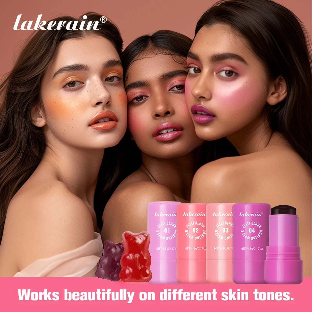 Original Cooling Water Jelly Blush Stick Blush Tinted Cosmetics Tint Stick Watercolor Multi-Use Matte Blush Makeup For Women Oasis Select