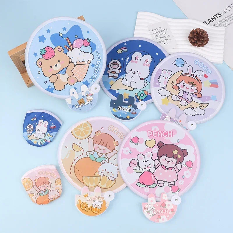 1-20PCS Mini Handheld Folding Fan with Handle Cute Portable Chinese Style Summer Cooling Gift for Travel Outdoor Party Essential Oasis Select