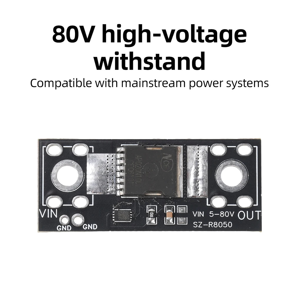 80V 50A High Current Ideal Diode Module Solar Anti-Backflow Charging Reverse Flow Protection Reverse Current Protection Oasis Select