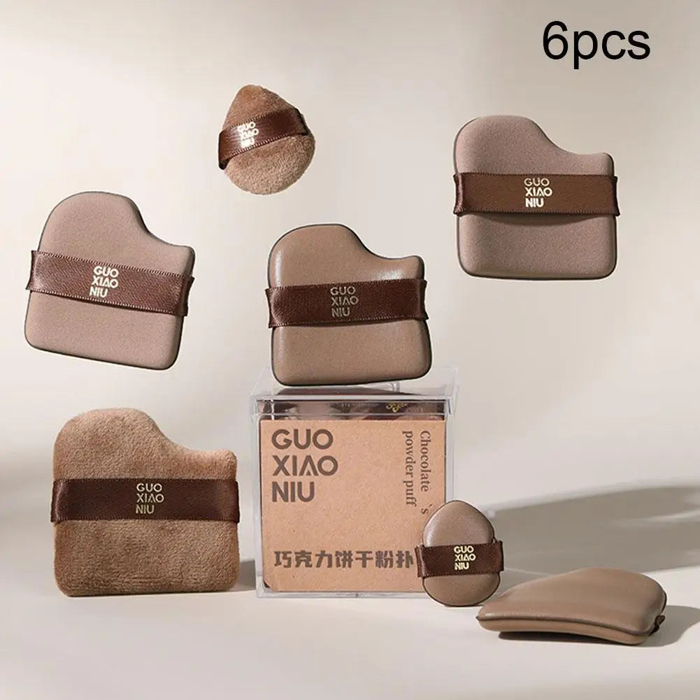 6-Piece Mini Finger Powder Puff Set – Soft Makeup Blender Sponges Makeup Puff Set Oasis Select A