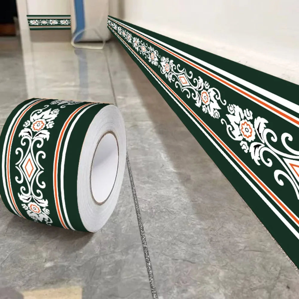 10M Self-Adhesive PVC Skirting Board Strip | Anti-Collision Wall Trim