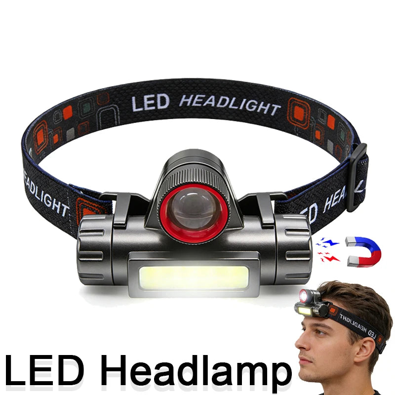 Rechargeable COB LED Headlamp | Magnetic, Waterproof, 300 Lumens