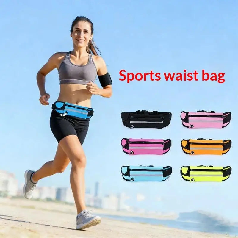 1Pc New Waterproof Sports Waist Bag, Close-Fit Fanny Pack Multifunctional Portable Pouch for Running Cycling Oasis Select